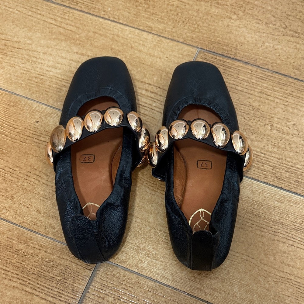 FUXIA Ballerinas - flat ballerina shoes with gold details - Picture 2 of 7